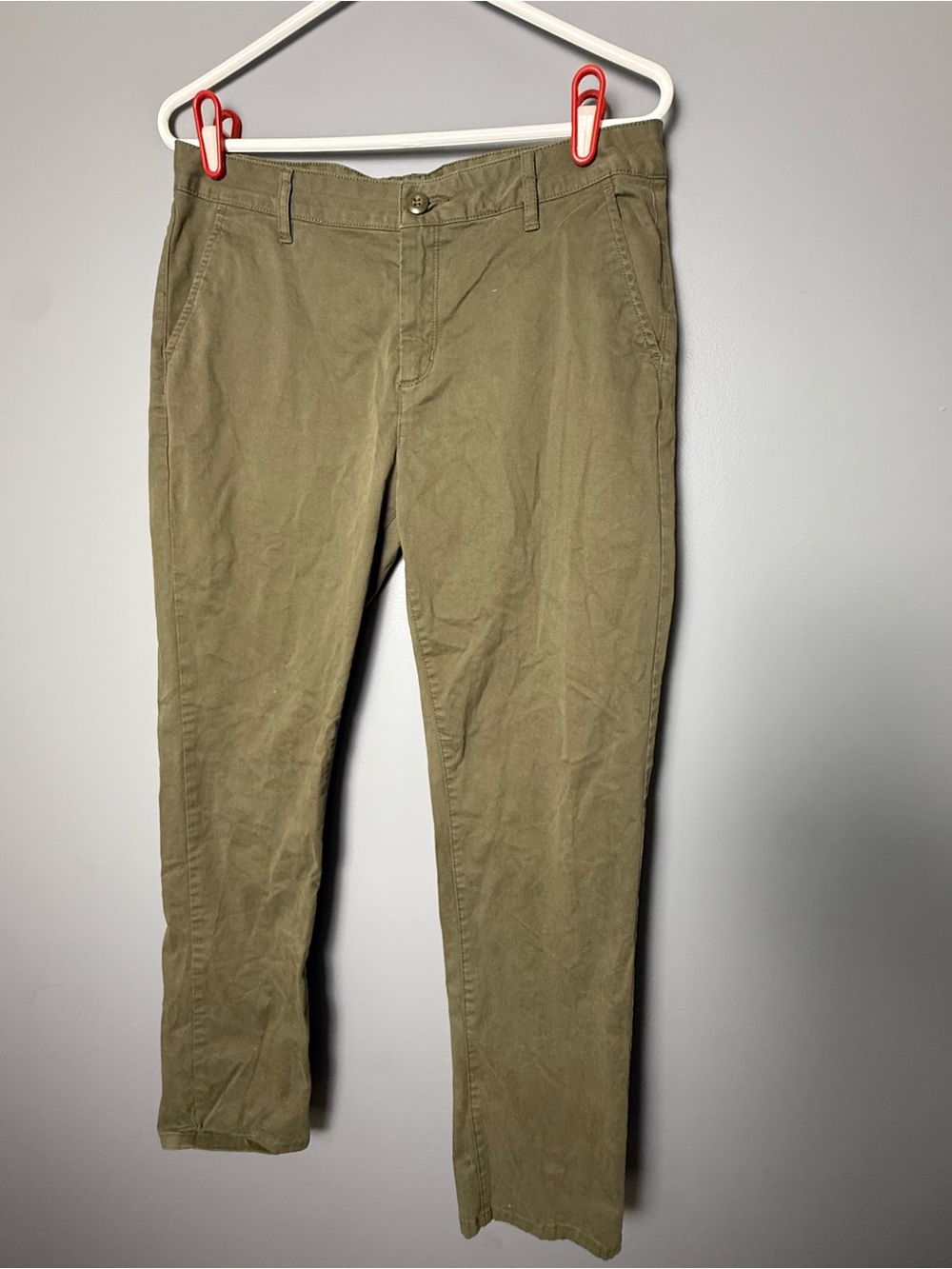 Vans Authentic Chino Pants Mossy Olive Juniors Sz 9